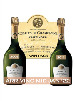 Taittinger Comtes de Champagne 2008 & 2011 2PK
